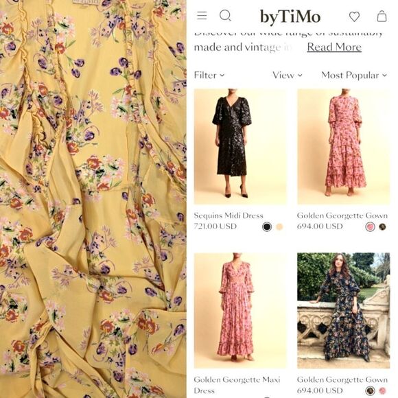 Yellow Flutter Sleeve Wrap Maxi Dress - Picture 8 of 10